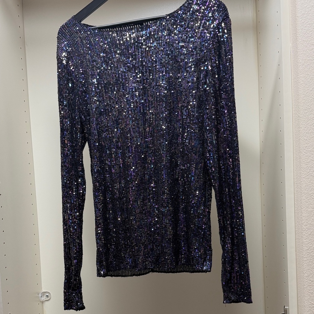 Free People Midnight Sequin Blouse